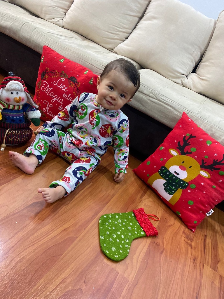Pijama navidad Gris - circulos