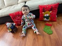 PIJAMA DOS PIEZAS GRIS CÍRCULOS