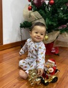PIJAMA DOS PIEZAS BLANCO NAVIDAD