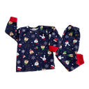 PIJAMA DOS PIEZAS AZUL NAVIDAD