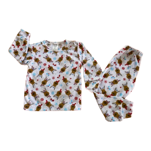 PIJAMA DOS PIEZAS BLANCO NAVIDAD